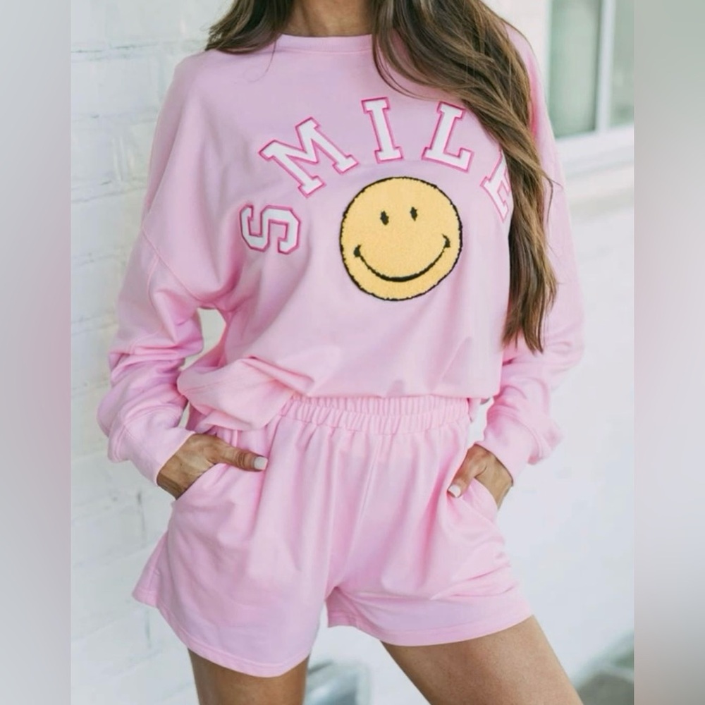 Pink “SMILE” set - NEW - see description